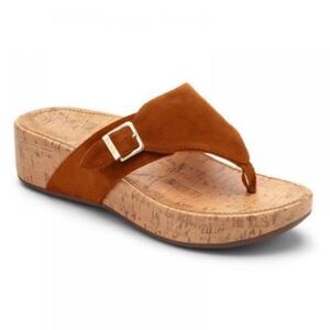 Vionic Margella Tan Suede Thong Sandals Sz 11